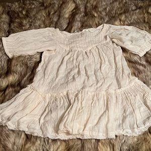 Cream baby doll dress from free people